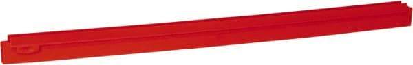 Vikan - 27.6" Polypropylene Blade Squeegee Refill - Threaded End, Double Edge, Red, Polypropylene Holder, Use with 77154 - Best Tool & Supply