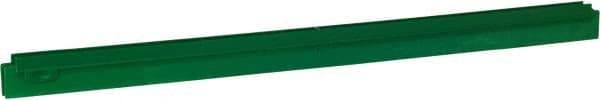 Vikan - 27.6" Polypropylene Blade Squeegee Refill - Threaded End, Double Edge, Green, Polypropylene Holder, Use with 77152 - Best Tool & Supply