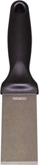 Remco - Stiff Stainless Steel Beveled Scraper - 1-1/2" Blade Width x 3-1/2" Blade Length, 5-13/32" Long Ergonomic Polypropylene Handle - Best Tool & Supply