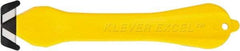 Klever Innovations - Fixed Safety Cutter - 1-1/4" Carbon Steel Blade, Yellow Plastic Handle, 1 Blade Included - Best Tool & Supply