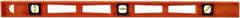 Johnson Level & Tool - 36" Long 3 Vial I-Beam Level - Structo-Cast, Orange - Best Tool & Supply