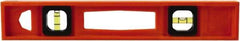 Johnson Level & Tool - 14" Long 2 Vial I-Beam Level - Structo-Cast, Orange - Best Tool & Supply