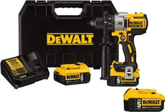 DeWALT - 20 Volt 1/2" Chuck Pistol Grip Handle Cordless Drill - 0-2000 RPM, Keyless Chuck, Reversible, 2 Lithium-Ion Batteries Included - Best Tool & Supply