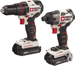 Porter-Cable - 20 Volt Cordless Tool Combination Kit - Includes 1/2" Brushless Drill/Driver & 1/4" Brushless Impact Driver, Lithium-Ion Battery Included - Best Tool & Supply