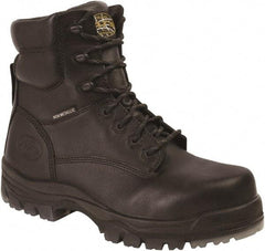 OLIVER - Men's Size 8.5 Wide Width Composite Work Boot - Black, Leather Upper, Rubber Outsole, 6" High, Lace-Up - Best Tool & Supply