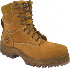 OLIVER - Men's Size 11.5 Wide Width Composite Work Boot - Wheat, Leather Upper, Rubber Outsole, 6" High, Lace-Up - Best Tool & Supply