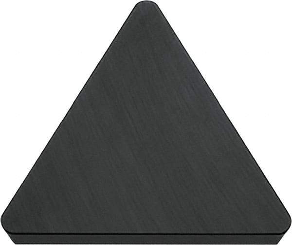 Kyocera - TPG222 Grade PT600M Ceramic Turning Insert - Al2O3/TiC (Megacoat) Finish, 60° Triangle, 1/4" Inscr Circle, 1/8" Thick, 1/32" Corner Radius - Best Tool & Supply