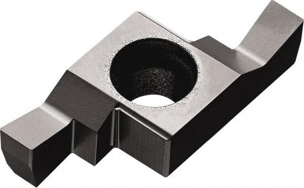 Kyocera - 350GE E Grade PR1025, 3.5mm Cutting Width Carbide Grooving Insert - 5.5mm Max Depth of Cut, Right Hand, 0.2mm Corner Radius, TiCN Finish - Best Tool & Supply