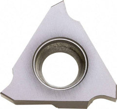 Kyocera - 43GBA Grade TC40, 1.85mm Cutting Width Cermet Grooving Insert - 3.5mm Max Depth of Cut, Left Hand, 0.2mm Corner Radius, TiC/TiN Finish - Best Tool & Supply