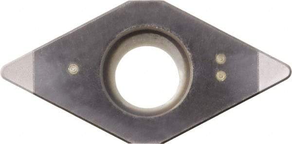 Kyocera - DCMW32.50.5 Grade KBN05M CBN Turning Insert - Megacoat Finish, 55° Diamond, 3/8" Inscr Circle, 5/32" Thick, 0.008" Corner Radius - Best Tool & Supply