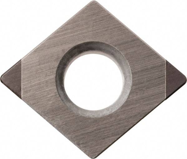 Kyocera - CPGB320.5 Grade KBN05M CBN Turning Insert - Megacoat Finish, 80° Diamond, 3/8" Inscr Circle, 1/8" Thick, 0.008" Corner Radius - Best Tool & Supply