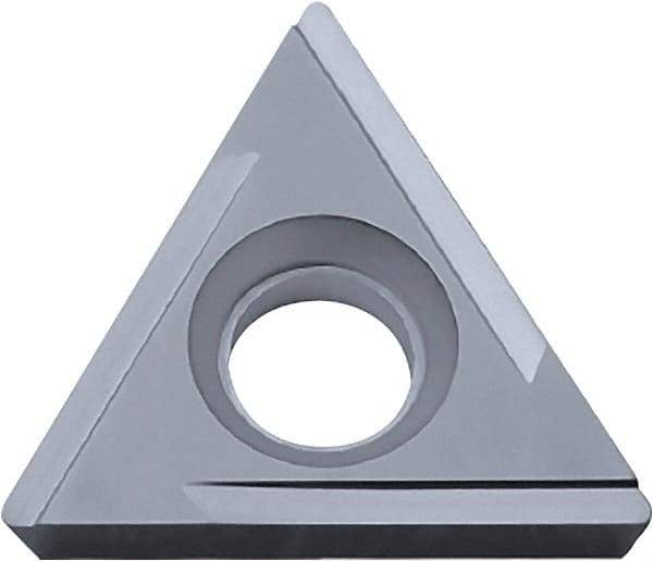 Kyocera - TPGH222 H Grade PV720 Cermet Turning Insert - TiCN (Megacoat Nano) Finish, 60° Triangle, 1/4" Inscr Circle, 1/8" Thick, 1/32" Corner Radius - Best Tool & Supply