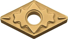 Kyocera - DNMG331 HQ Grade CA515 Carbide Turning Insert - TiCN/Al2O3/TiN Finish, 55° Diamond, 3/8" Inscr Circle, 3/16" Thick, 1/64" Corner Radius - Best Tool & Supply