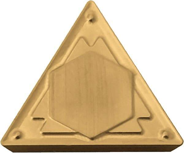 Kyocera - TPMR221 HQ Grade CA530 Carbide Turning Insert - TiCN/Al2O3/TiN Finish, 60° Triangle, 1/4" Inscr Circle, 1/8" Thick, 1/64" Corner Radius - Best Tool & Supply