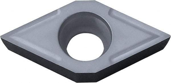 Kyocera - DCGT32.50.5 Grade PV90 Cermet Turning Insert - TiN Finish, 55° Diamond, 3/8" Inscr Circle, 5/32" Thick, 0.008" Corner Radius - Best Tool & Supply