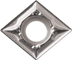 Kyocera - CCMT21.51 GK Grade CA525 Carbide Turning Insert - TiCN/Al2O3/TiN Finish, 80° Diamond, 1/4" Inscr Circle, 3/32" Thick, 1/64" Corner Radius - Best Tool & Supply