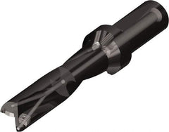 Kyocera - 3-7/8" Max Drill Depth, 2xD, 1.938" Diam, Indexable Insert Drill - 2 Inserts, 1-1/4" Shank Diam, Whistle Notch Shank - Best Tool & Supply