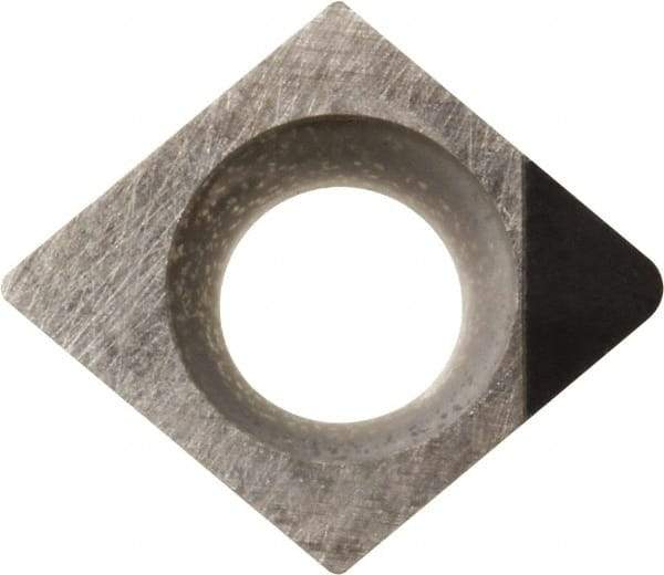 Kyocera - CCGW32.50.5 Grade KPD010 Polycrystalline Diamond (PCD) Turning Insert - Uncoated, 80° Diamond, 3/8" Inscr Circle, 5/32" Thick, 0.008" Corner Radius - Best Tool & Supply