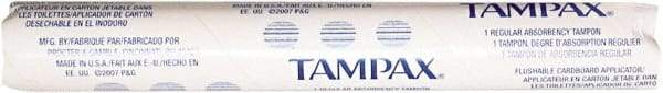 Tampax - Tampons - Regular Absorbency Tampons - Best Tool & Supply