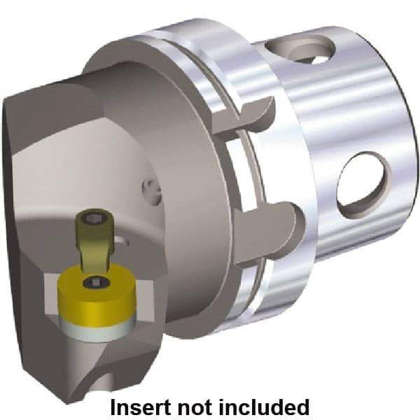 Kennametal - Insert Style RN..1204, RN..43, 100mm Head Length, Left Hand Cut, Internal/External Modular Threading Cutting Unit Head - System Size KM4X100, 63mm Center to Cutting Edge, Series KM4X - Best Tool & Supply