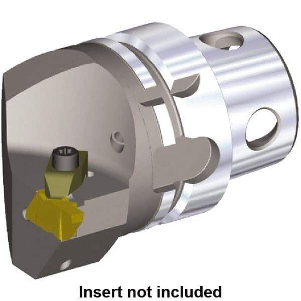 Kennametal - Insert Style NG 3R, 70mm Head Length, Left Hand Cut, Internal/External Modular Threading Cutting Unit Head - System Size KM4X63, 43mm Center to Cutting Edge, Series NE - Best Tool & Supply