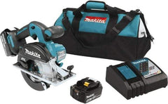 Makita - 18 Volt, 5-7/8" Blade, Cordless Circular Saw - 3,900 RPM, 2 Lithium-Ion Batteries Included - Best Tool & Supply