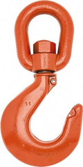 Campbell - #5 Hook, 3 Ton Capacity, Alloy Steel Swivel Hoist Hook - 8-1/4" Long x 4-1/8" Wide - Best Tool & Supply