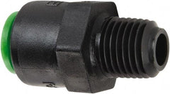 Parker - 1/4" Kynar Check Valve - Inline, Push-to-Connect x MNPT, 300 WOG - Best Tool & Supply