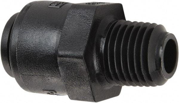 Parker - 1/4" Kynar Check Valve - Inline, Push-to-Connect x MNPT, 300 WOG - Best Tool & Supply