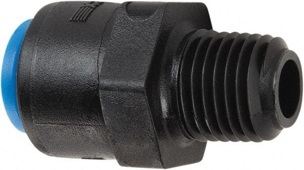 Parker - 1/4" Kynar Check Valve - Inline, Push-to-Connect x MNPT, 300 WOG - Best Tool & Supply