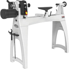 Jet - 16-1/2" Swing, 40" Distance Between Center, Woodworking Lathe - 2MT Headstock, 40 to 3,200 RPM, 4" Quill Travel - Best Tool & Supply