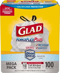 Glad - Pack of (100) 13 Gal 0.9 mil Household/Office Trash Bags - Best Tool & Supply