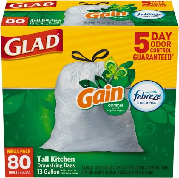 Glad - Pack of (3) 80-Count 13 Gal 0.95 mil Household/Office Trash Bags - Best Tool & Supply