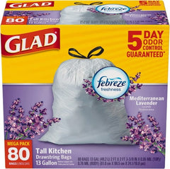 Glad - Pack of (80) 13 Gal 0.95 mil Household/Office Trash Bags - Best Tool & Supply