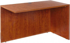 ALERA - Woodgrain Laminate Return/Bridge Shell Desk - 47-1/4" Wide x 23-5/8" Deep x 29-5/8" High, Medium Cherry - Best Tool & Supply