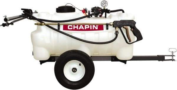 Chapin - 25 Gal Tow Behind Sprayer - Polyethylene Tank, 15' Reinforced Hose with Brass Wand - Best Tool & Supply