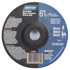 6″ × 0.045″ × 7/8″ Norton Metal Non-Woven Depressed Center Wheel Type 27 - Exact Industrial Supply