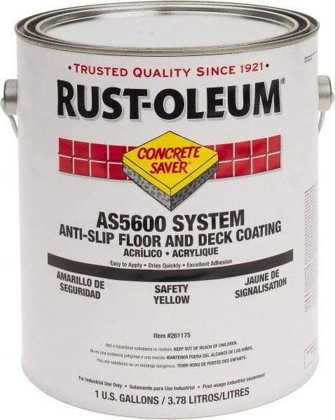 Rust-Oleum - 1 Gal Safety Yellow Gloss Finish Antislip Coating - 60 to 70 Sq Ft per Gal, Interior/Exterior - Best Tool & Supply