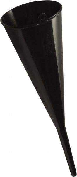 Funnel King - 1 Qt Capacity Polypropylene Funnel - 4-3/4" Mouth OD, 1/2" Tip OD, 18" Straight Spout, Black - Best Tool & Supply