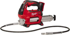 Milwaukee Tool - 10,000 Max psi, Flexible Battery-Operated Grease Gun - 14 oz Capacity, 31 Strokes per oz, Includes Grease Gun, Gauge Hose Assembly & Coupler - Best Tool & Supply