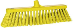 Vikan - 19" Heavy Duty Synthetic Push Broom - 2" Bristle Length, Plastic Block, European Threaded Handle Connection - Best Tool & Supply