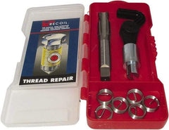 Recoil - 6 Inserts, M18x1.50 - M18x1.50 Internal Thread, M18x1.50, Stainless Steel, Thread Repair Kit - Includes Installation Tool and Tap - Exact Industrial Supply