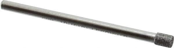 Strauss - 0.157" Head Diam x 0.197" Head Thickness CBN Grinding Pin - 1/8" Shank Diam x 2" Shank Length, Medium Grade, 80 Grit - Best Tool & Supply