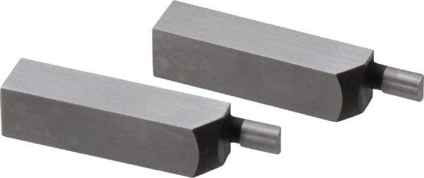 SPI - 1.58 Inch Overall Length, 0.315 Inch Jaw Thickness, 0.1 Inch Radius, Gage Block Cylindrical Jaws - Radius 0.00003 Inch, Pair 0.00004 Inch Accuracy, Sold As Pair, For Use with Rectangular Gage Blocks, 2 Pieces - Best Tool & Supply