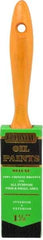 Premier Paint Roller - 1-1/2" Flat Hog Varnish Brush - 2-1/4" Bristle Length, 6-1/2" Wood Handle - Best Tool & Supply