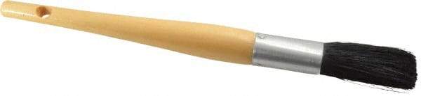 Premier Paint Roller - 1/2" Oval Hog Sash Brush - 2-1/4" Bristle Length, 6" Wood Handle - Best Tool & Supply