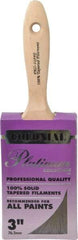 Premier Paint Roller - 3" Flat Synthetic Varnish Brush - 3-1/4" Bristle Length, 7-1/4" Wood Handle - Best Tool & Supply