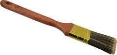 Premier Paint Roller - 1-1/2" Angled Synthetic Sash Brush - 2-1/4" Bristle Length, 8-3/4" Wood Handle - Best Tool & Supply