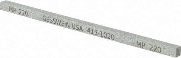 Made in USA - 220 Grit Silicon Carbide Square Polishing Stone - Very Fine Grade, 5/32" Wide x 4" Long x 5/32" Thick - Best Tool & Supply