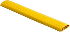 Hubbell Wiring Device-Kellems - 1 Channel, 5 Ft Long, 1-1/4" Max Compatible Cable Diam, Yellow PVC On Floor Cable Cover - 142.24mm Overall Width x 43.18mm Overall Height, 45.98mm Channel Width x 1-1/4" Channel Height - Best Tool & Supply